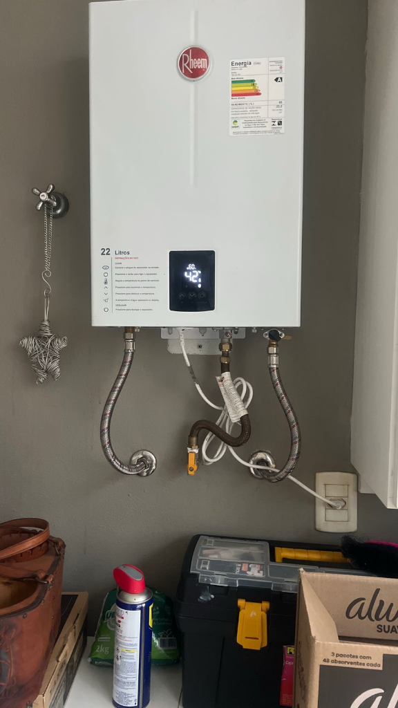 Aquecedor Rinnai Instalado